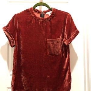 Urban Outfitters Copper Velvet Pocket T-shirt